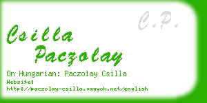 csilla paczolay business card